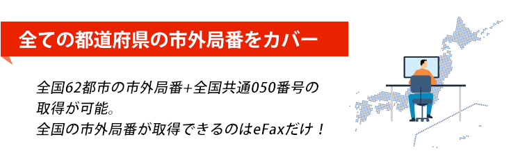 全ての都道府県の市外局番をカバー